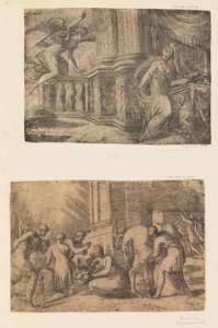 Bebudelsen, tilbedelsen av hyrdene, etter ca. 1552. av Andrea Schiavone