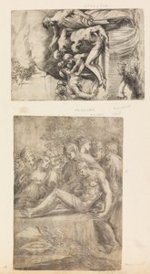 Klagesangen over den døde Kristus, ca. 1545-50. av Andrea Schiavone