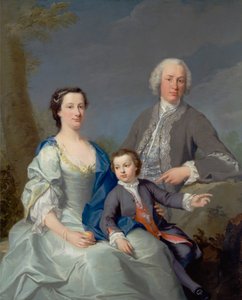 Sir Robert og Lady Smyth med deres sønn, Hervey