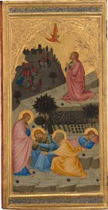 Scener fra Passion of Christ: The Agony in the Garden [venstre panel]