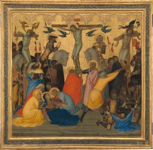 Scener fra Passion of Christ: The Crucifixion [midtpanel], 1380-tallet.