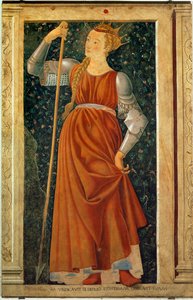 Den legendariske dronningen Tomiri, fra serien Berømte menn og kvinner, malt for Villa Carducci i Legnaia … (maleri på lerret) av Andrea del Castagno