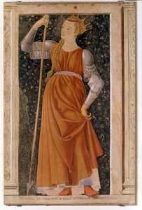Tomyris dronningen som regjerte over Massagetae (Fresco