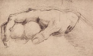 En hånd; tegning av Andrea del Sarto