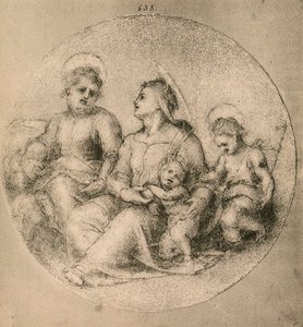 Hellig familie med spedbarnet St. John av Andrea del Sarto