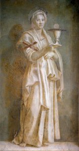 La Faith Fresco av Andrea del Sarto (1486-1531) 1522 Dim.194x110 cm Firenze, Chiostro dello Scalzo av Andrea del Sarto
