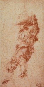 Onde skikkelser; tegning av Andrea del Sarto. Cabinet of Drawings and Prints, Uffizi Gallery, Firenze av Andrea del Sarto