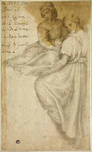 Saint Anne og stående kvinne med Salver av Andrea del Sarto
