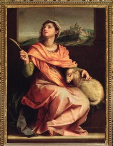 Santa Agnes av Roma, altertavle av St. Agnes (maleri, 1525-1528)