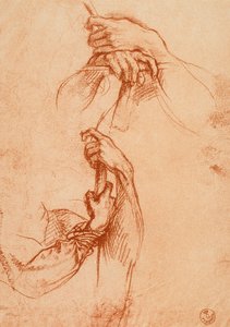 Studie av hender av Andrea del Sarto