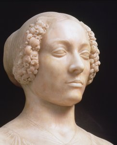 Kvinne med en bukett, ca. 1475-80 marmordetalj av 434102