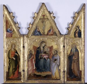 Triptych with Madonna and Child, ca. 1400 (tempera på tre)