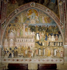 Triumf for den katolske kirken og den dominikanske orden. Chapel of the Spagniards (fresco