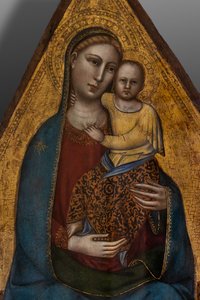 Tronet Madonna og Jesusbarnet av Andrea di Cione (attr.to) Orcagna