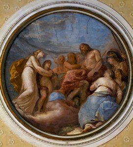 Tondo malt av Andrea Appiani (1754-1817), Villa Reale, Monza, Italia av Andrea the Elder Appiani