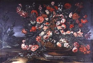 Stilleben av blomster