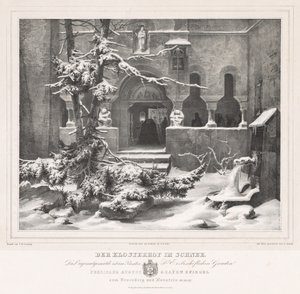 Kirkegård med snø av Andreas Borum