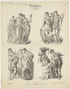 Plagg / Tjuefjerde rekord. / grekere. / Fra tiden før Kristus (tittel på objekt) Munchener-plater (serietittel på objekt) av Andreas C. Müller