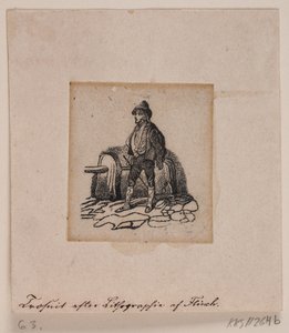En leietaker (?) (etter litografi) av Andreas Flinch