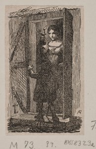 Illustrasjon for "Jordmoren og trollet" av Andreas Flinch
