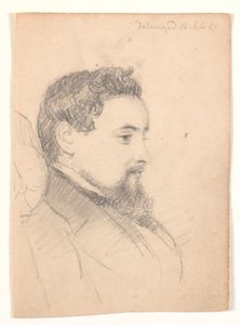 Mannsportrett, profil til høyre av Andreas Fritz