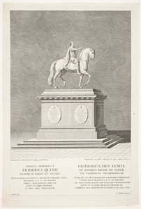 Rytterstatuen av Frederik V på Amalienborg slottsplass av Andreas Heckel