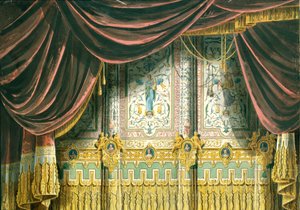 Skisse for teppet til Michael Theatre i St. Petersburg, 1852