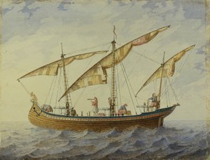 Scenedesign for balletten Corsair av A. Adam, 1863