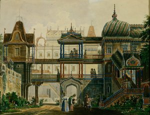 Scenedesign for operaen Askolds Grave av A. Verstovski, 1841