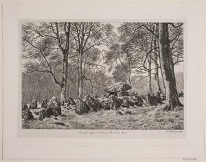 Langdysse ved Gunderslevholm skog av Andreas Peter Madsen