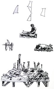 Platene fra den andre boken til De Humani Corporis Fabrica av Andreas Vesalius