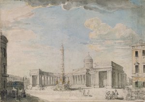 Kazan-katedralen i St. Petersburg, ca. 1800 av Andrei Nikiforovich Voronikhin