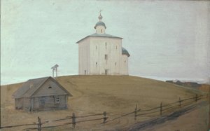 En kirke, 1903 av Andrei Petrovich Ryabushkin