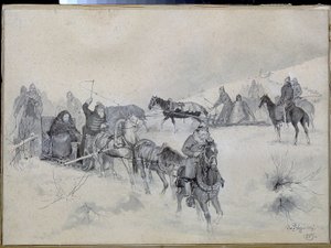 Martha Boretskaya (ou Marfa Posanidsa eller Martha la Mairesse av Andrei Petrovich Ryabushkin