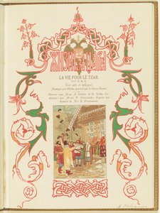 Program for operaen Et liv for tsaren av M. Glinka, 1896.