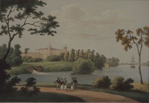 Utsikt over Gatchina-palasset, 1821 av Andrei Yefimovich Martynov