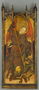 Saint Michael kjemper mot dragen, ca. 1400 (tempera på panel) av Andres Marcal de Sas