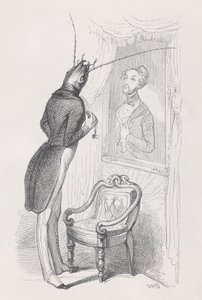 En meget velstilt insekt og vakker danser fra Scener fra det private og offentlige..., ca. 1837-47.