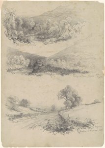 Clove Road, Catskills; Gjennom nellik—Catskills; og On the Road to Bracketts [recto]