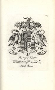 Våpenskjold og våpenskjold til høyre ærede William Greville, 7. Baron Brooke av Andrew Johnston