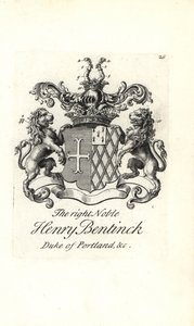 Våpenskjold og våpenskjold av den høyre adelige Henry Bentinck av Andrew Johnston