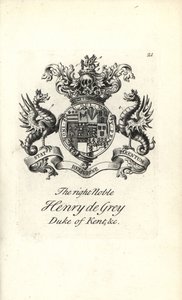 Våpenskjold og emblem av den høyre adelige Henry de Gray av Andrew Johnston