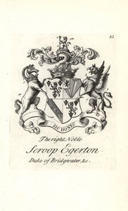Våpenskjold og emblem av den høyre adelige Scroop Egerton av Andrew Johnston
