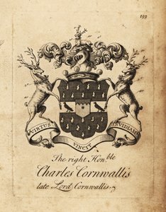 Våpenskjold til høyre ærede Charles Cornwallis, Lord Cornwallis, 4. baron Cornwallis