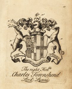 Våpenskjold til høyre ærede Charles Townshend, Lord Lynne, 3. Viscount Townshend av Andrew Johnston