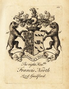 Våpenskjold til høyre ærede Francis North, Lord Guilford, 2. baron Guilford av Andrew Johnston