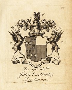 Våpenskjold til høyre ærede John Carteret, Lord Carteret, 2nd Earl Granville, 7th Seigneur of Sark