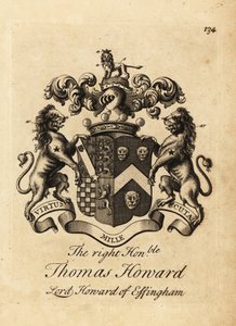 Våpenskjold til høyre ærede Thomas Howard, 2. jarl av Effingham, Lord Howard av Effingham av Andrew Johnston