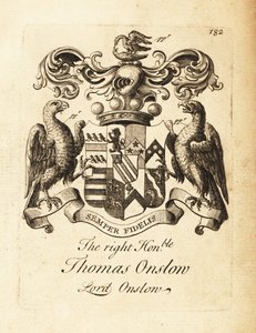 Våpenskjold til høyre ærede Thomas Onslow, Lord Onslow, 2nd Baron Onslow av Andrew Johnston