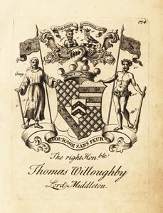 Våpenskjold til høyre ærede Thomas Willoughby, Lord Middleton av Andrew Johnston